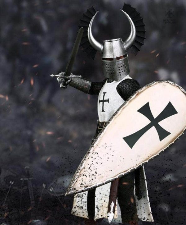 Modèle de figurine Templier, représentant un chevalier teutonique
