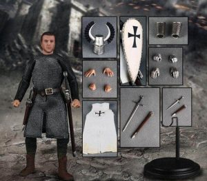 Détails de la figurine Templier, chevalier en armure historique
