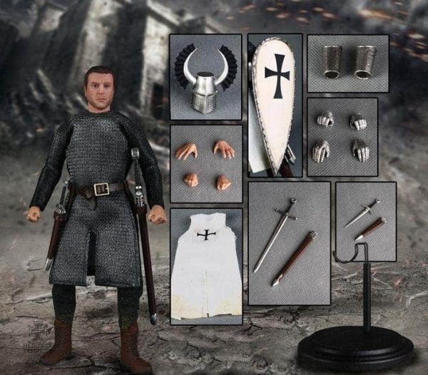 Détails de la figurine Templier, chevalier en armure historique
