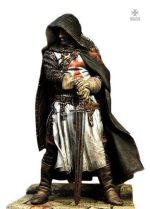 Figurine Templier - Chevalier Aguerri en position héroïque