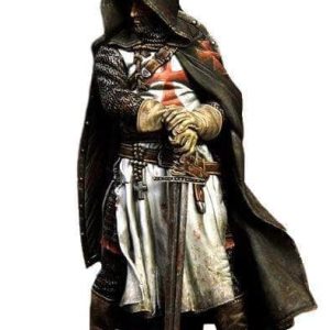 Figurine Templier - Chevalier Aguerri en position héroïque