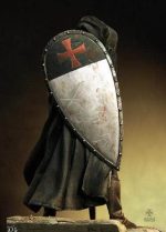 Figurine représentant un Templier aguerri en armure sophistiquée
