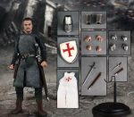 Représentation art de la figurine chevaleresque Templier
