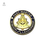 Insigne Franc-Maçon "Past Master" en métal doré