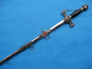 Épée symbolique Templier pour collection ou décoration intérieure