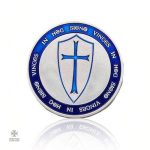 Monnaie Templier bleue motif cavalier