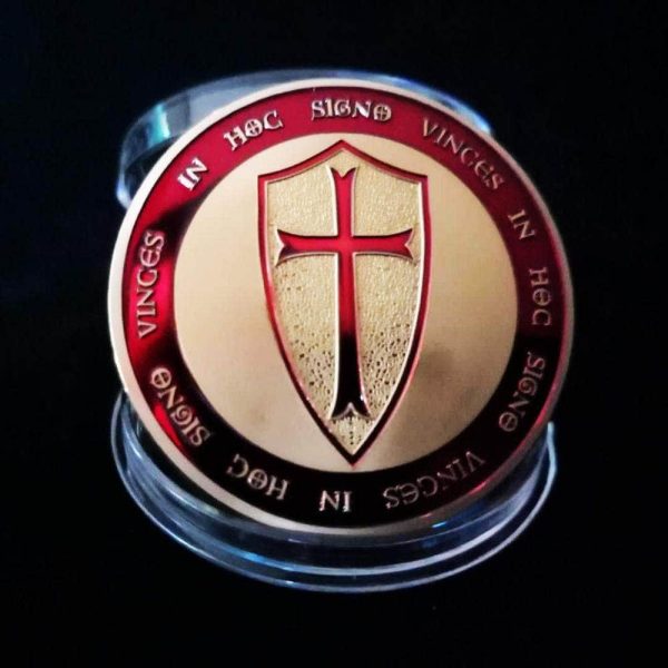 Pièce Templier rouge, symbole historique valorisé