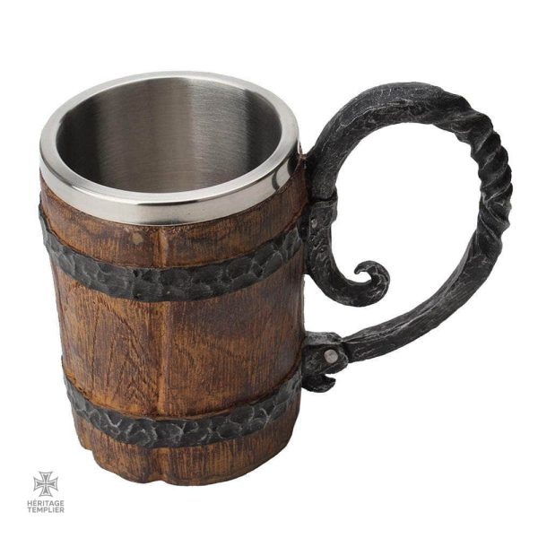mug-chevalier-1 Mug Templier en bois, accessoire unique pour fans de chevalerie