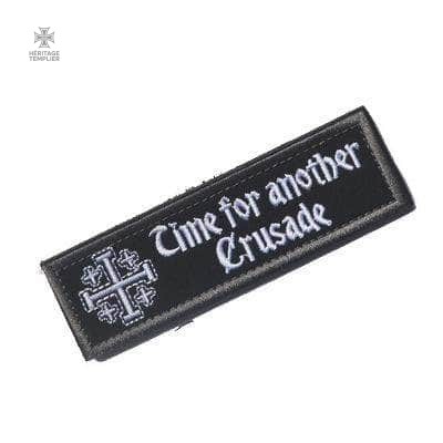 patch-time-for-another-crusade-noir-1 Écusson Templier "Time for Another Crusade" en noir