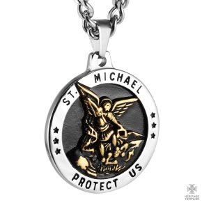 Pendentif Templier Chevalier Ailé en métal argenté