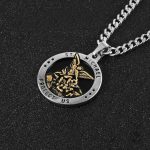 Bijou Templier, pendentif avec motif Chevalier Ailé