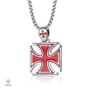 Pendentif Templier en Croix de Malte, bijou symbolique
