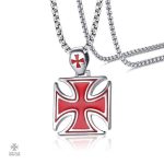 Croix de Malte, pendentif templier en métal design