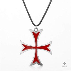 Pendentif Templier en argent avec croix de l'Ordre
