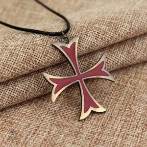 Croix de l'Ordre Templiers en pendentif élégant