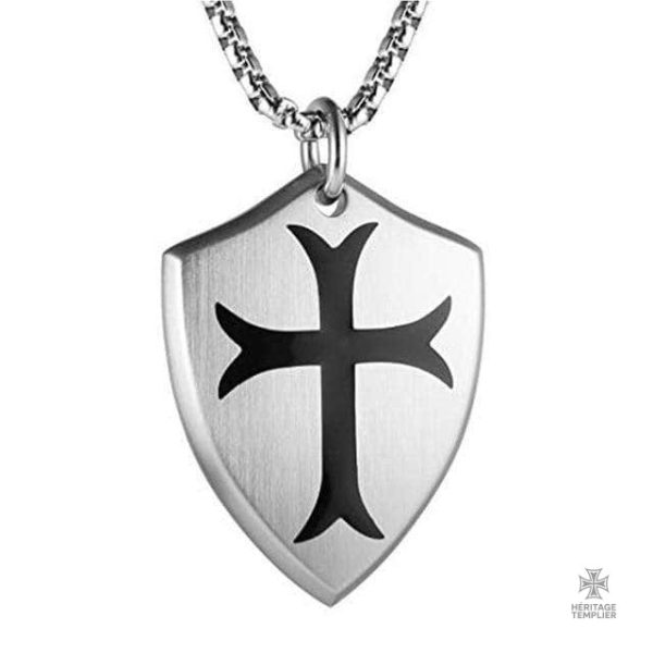 pendentif-croix-templiere-argent-1 Pendentif Templier Croix Templière en gris élégant