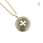 Pendentif Templier Da Gloriam Or, design élégant et symbolique
