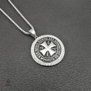 Bijou Da Gloriam, pendentif Templier en argent
