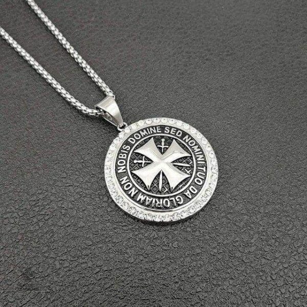 Bijou Da Gloriam, pendentif Templier en argent