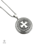 Pendentif Templier en argent Da Gloriam, symbole de bravoure