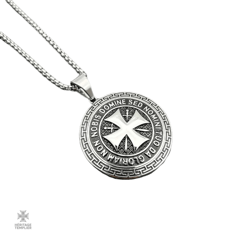 pendentif-templier-argent-1 Pendentif Templier en argent Da Gloriam, symbole de bravoure