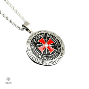 Pendentif Templier Non Nobis Domine en argent