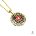Pendentif Templier Non Nobis Domine en or