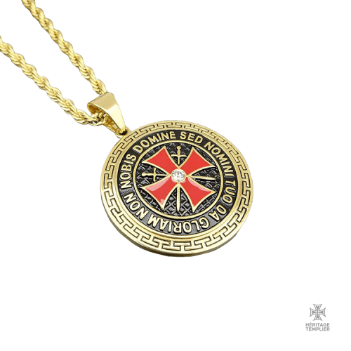 pendentif-templier-non-nobis-domine-or-1 Pendentif Templier Non Nobis Domine en or
