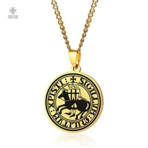 Sceau du Temple : pendentif inspiré des Chevaliers Templiers