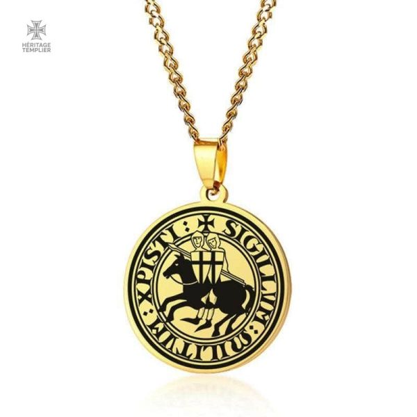 Sceau du Temple : pendentif inspiré des Chevaliers Templiers