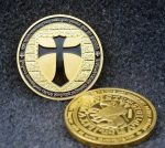 Monnaie Templier noire, accessoire de collection