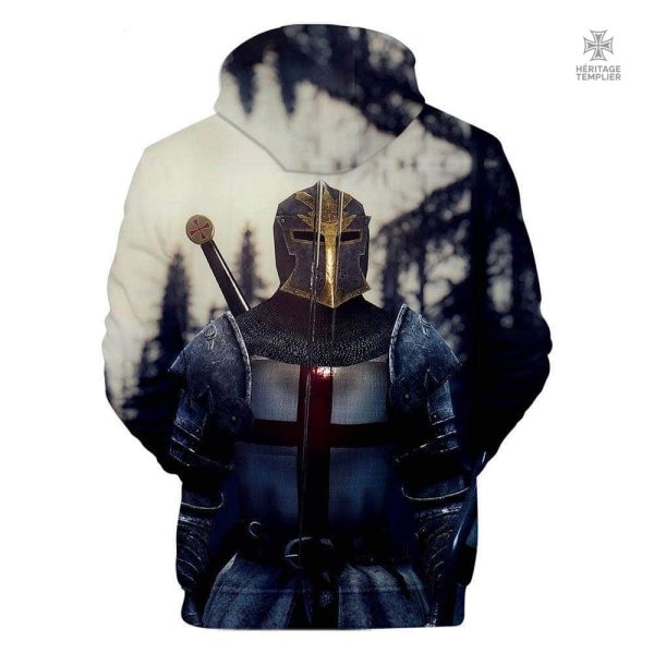 Sweat à capuche inspiré des combattants historiques Templiers