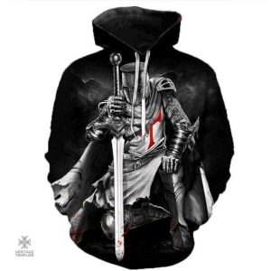 Sweat Templier Hommage Féodal, vêtement inspiré du Moyen Âge