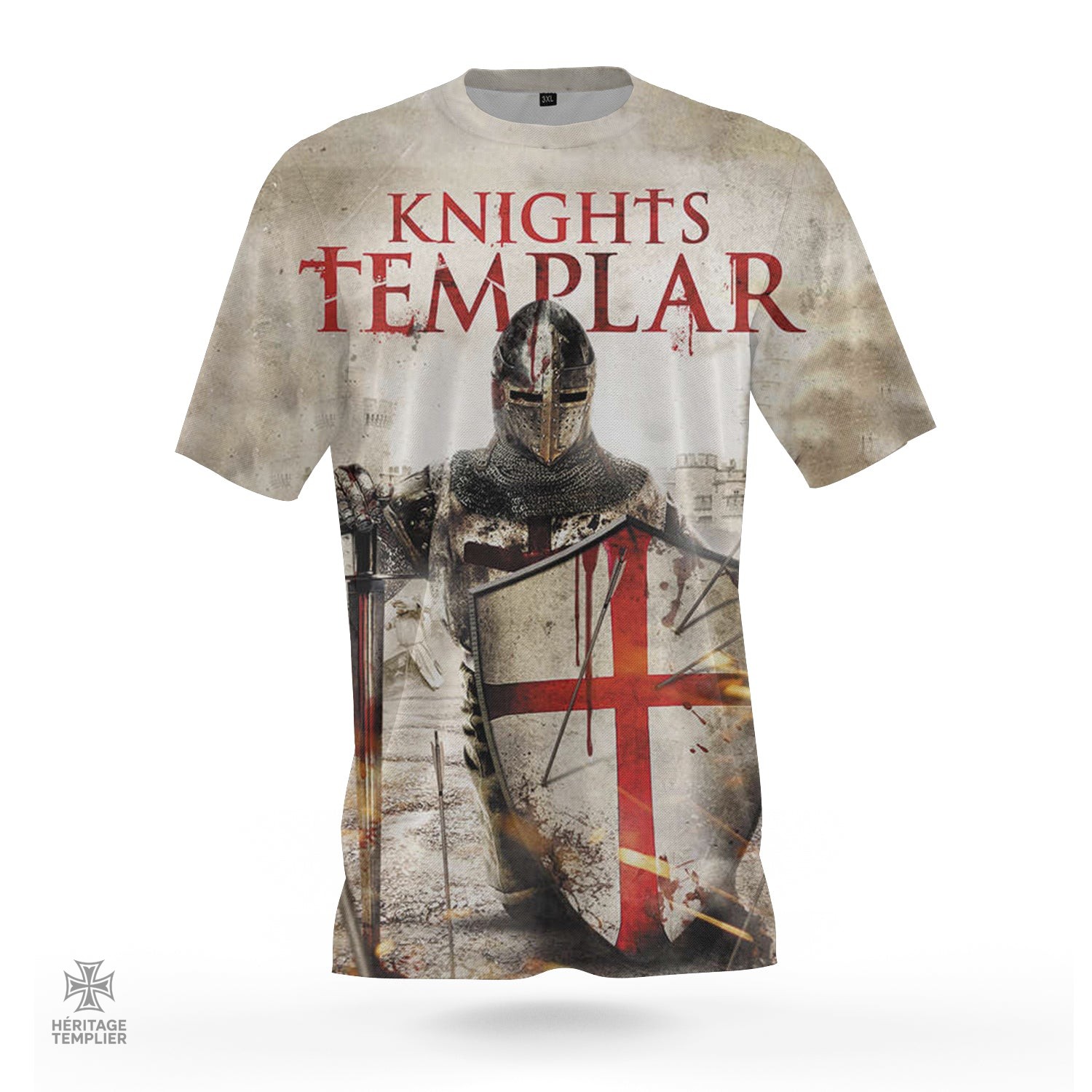 T-Shirt Chevaliers Templiers, design inspiré des Templiers