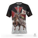 T-Shirt Templier avec la bannière de l'Ordre des Templiers