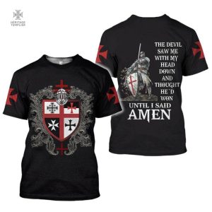 T-Shirt Templier avec croix des Ordres en design classique