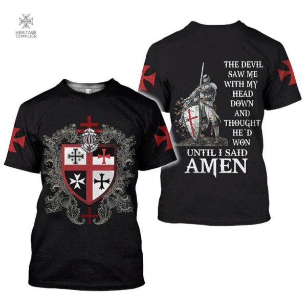 T-Shirt Templier avec croix des Ordres en design classique