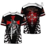 T-Shirt Templier avec Croix du Maître, design distinctif
