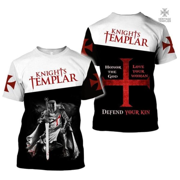 t-shirt-templier-honore-dieu-1 T-Shirt Templier Honore Dieu en coton doux et confortable