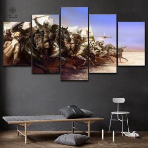 Tableau inspiré des templiers, pièce maîtresse décorative