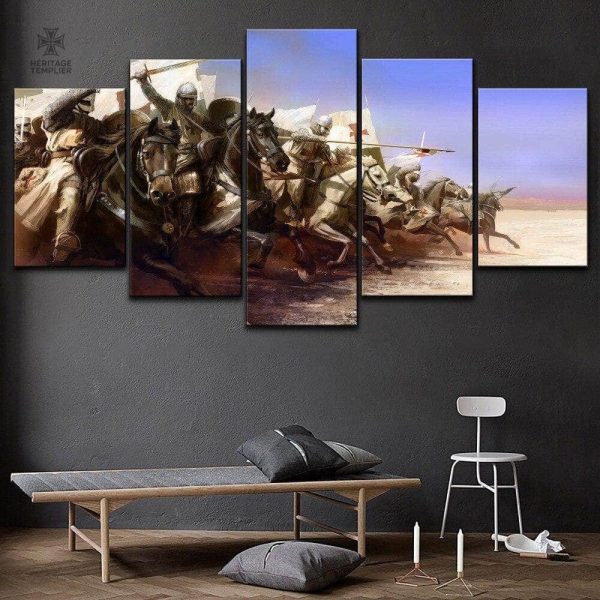Tableau inspiré des templiers, pièce maîtresse décorative