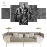 Tableau Templier Preux Chevalier en 5 pièces