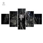 Œuvre d'art Templier, thème forêt noire, ensemble mural