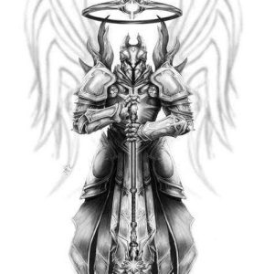Tatouage temporaire Chevalier Suprême, style Templiers