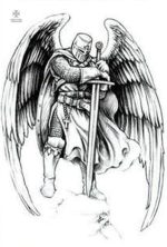 Tatouage temporaire Chevalier aux Cieux, design Templiers