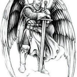 Tatouage temporaire Chevalier aux Cieux, design Templiers