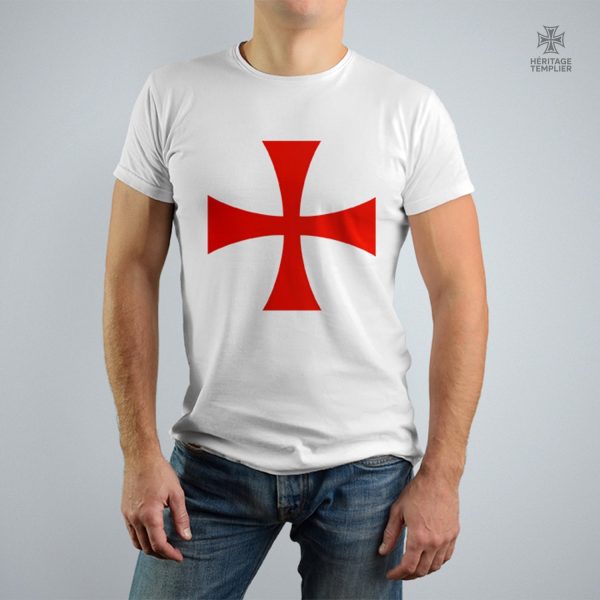 T-Shirt Templier, logo Croix du Temple en avant
