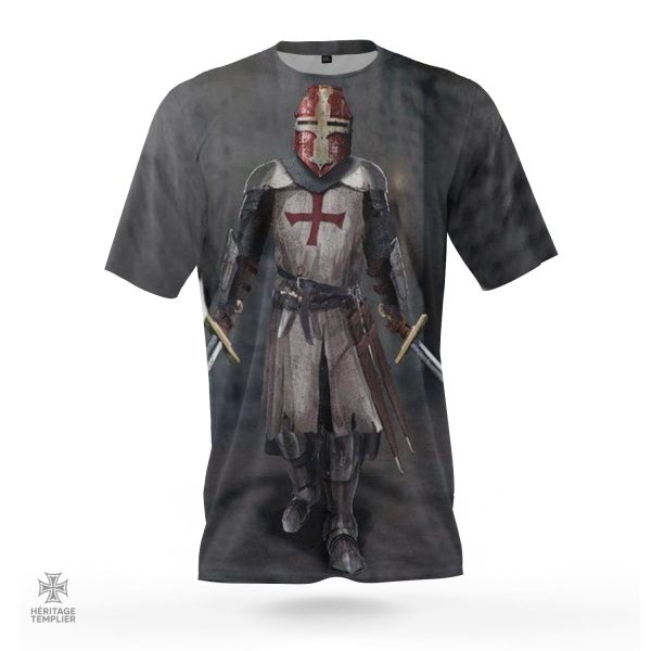 tee-shirt-templier-double-glaive-1 T-Shirt Templiers Double Glaive, design audacieux et unique