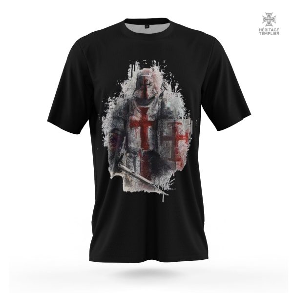 T-Shirt avec design templier, force et nature réunies