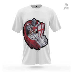 T-Shirt Templier avec design inspiré du Tabard du Temple